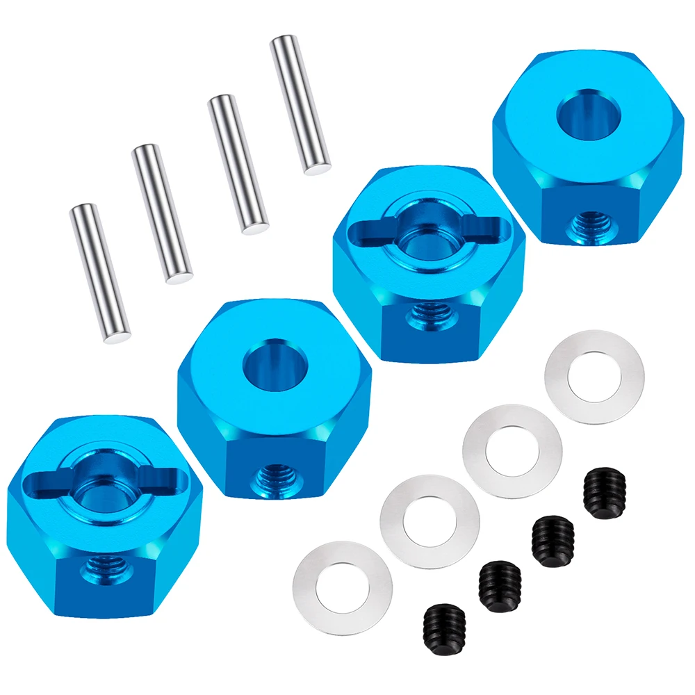 AXSPEED Metal 12mm Wheel Hex Hub Adapter for 1/10 Tamiya WR02G Chassis RC Car Wheel Combiner Upgrade Parts Accessories