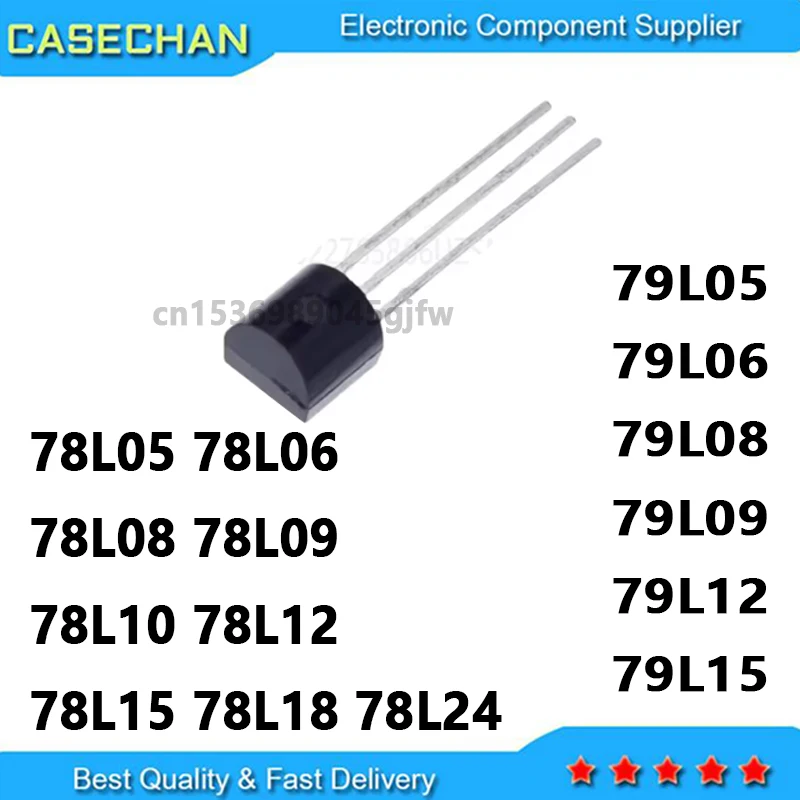 20PCS Voltage Regulator Triodes 78L05 78L06 78L08 78L09 78L10 78L12 78L15 78L18 78L24 79L05 79L06 79L08 79L09 79L12 79L15