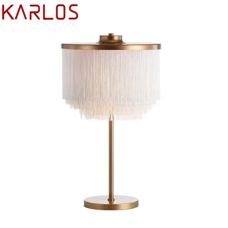 KARLOS Candeeiro de mesa pós-moderno LED Arte criativa cabeceira luz de mesa vintage para decoração de casa