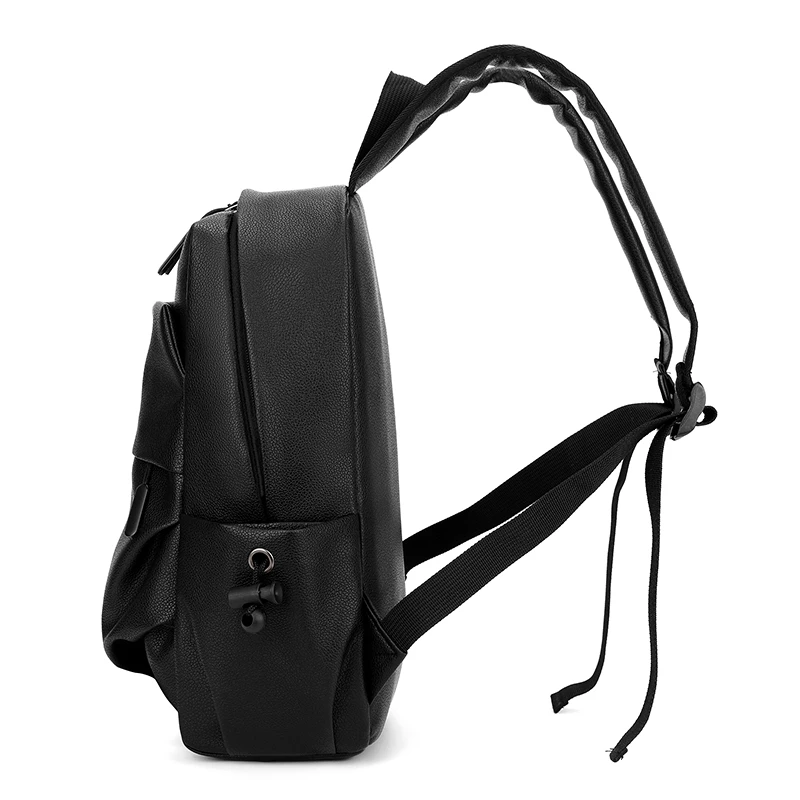 Fashion Solid Color High-Quality PU Leather Men's Backpack Mochila De Viaje Mochila Hombre backpacks Men Sac A Dos School Bag 배낭
