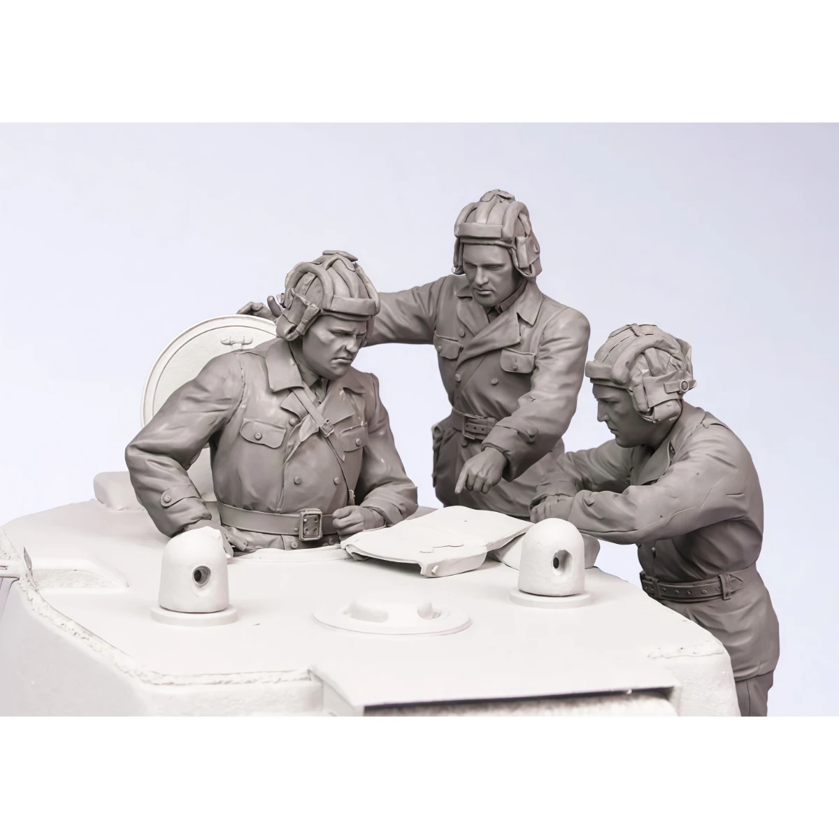 

1/35 resin unpainted model kit, military theme, Soviet tank crew (3 people) unassembled and unpainted GK, 1889R