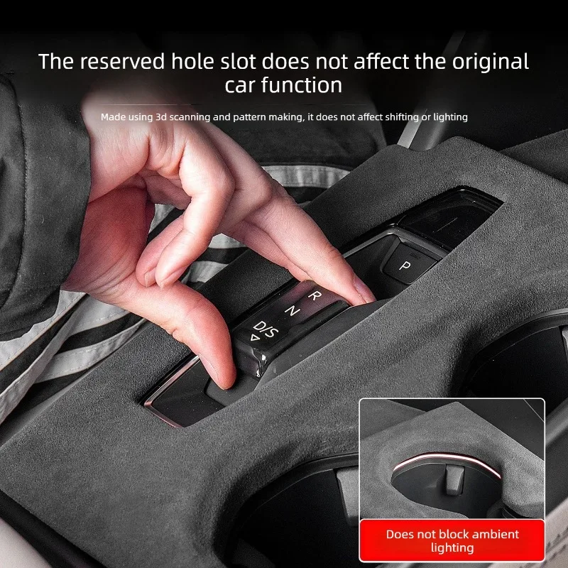Für 2026 Neuer Audi Q5L Mittelkonsole Schalthebel Wildleder-Abdeckung Kratzfest Anti-Fingerabdruck Innenausstattung Upgrade-Zubehör Interieur