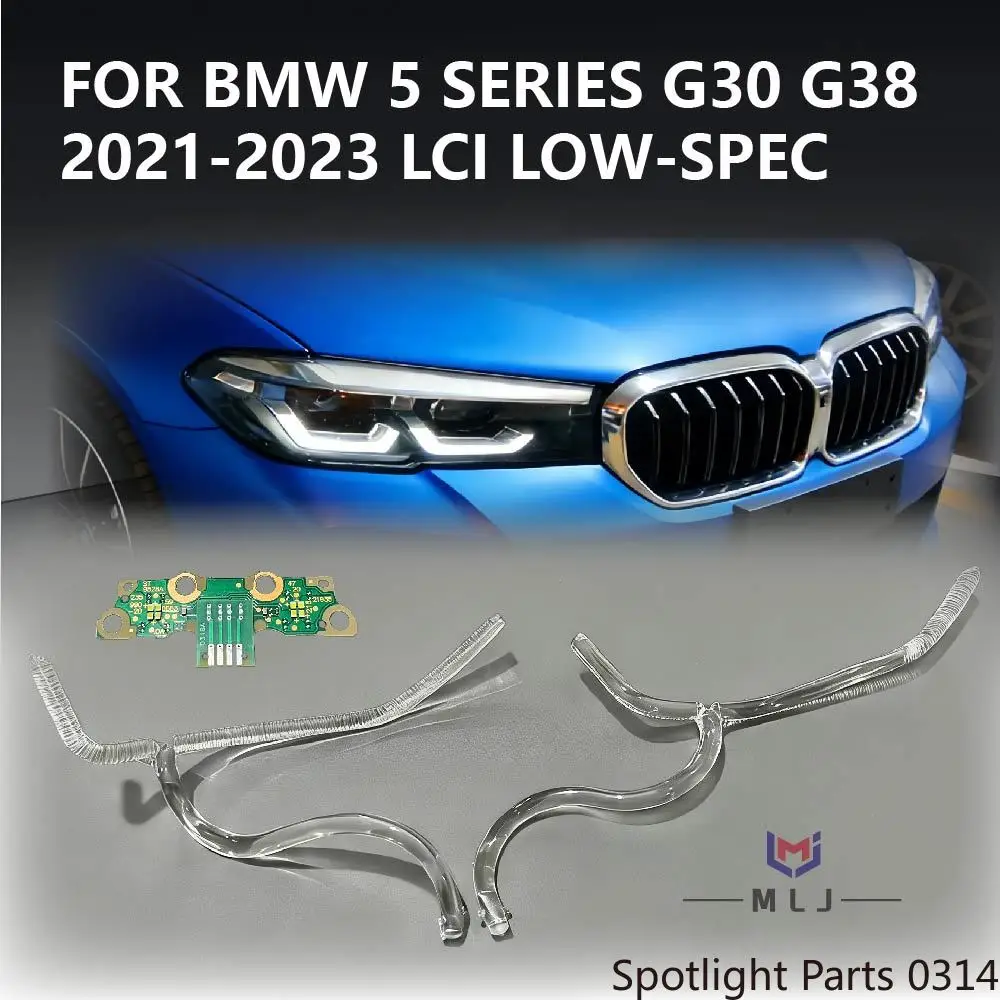 For BMW 5 Series G30 G38 2021 2022 2023 LCI Low Specification DRL Strip DRL Light Guide Strip Angel Eye Tube Car Accessories