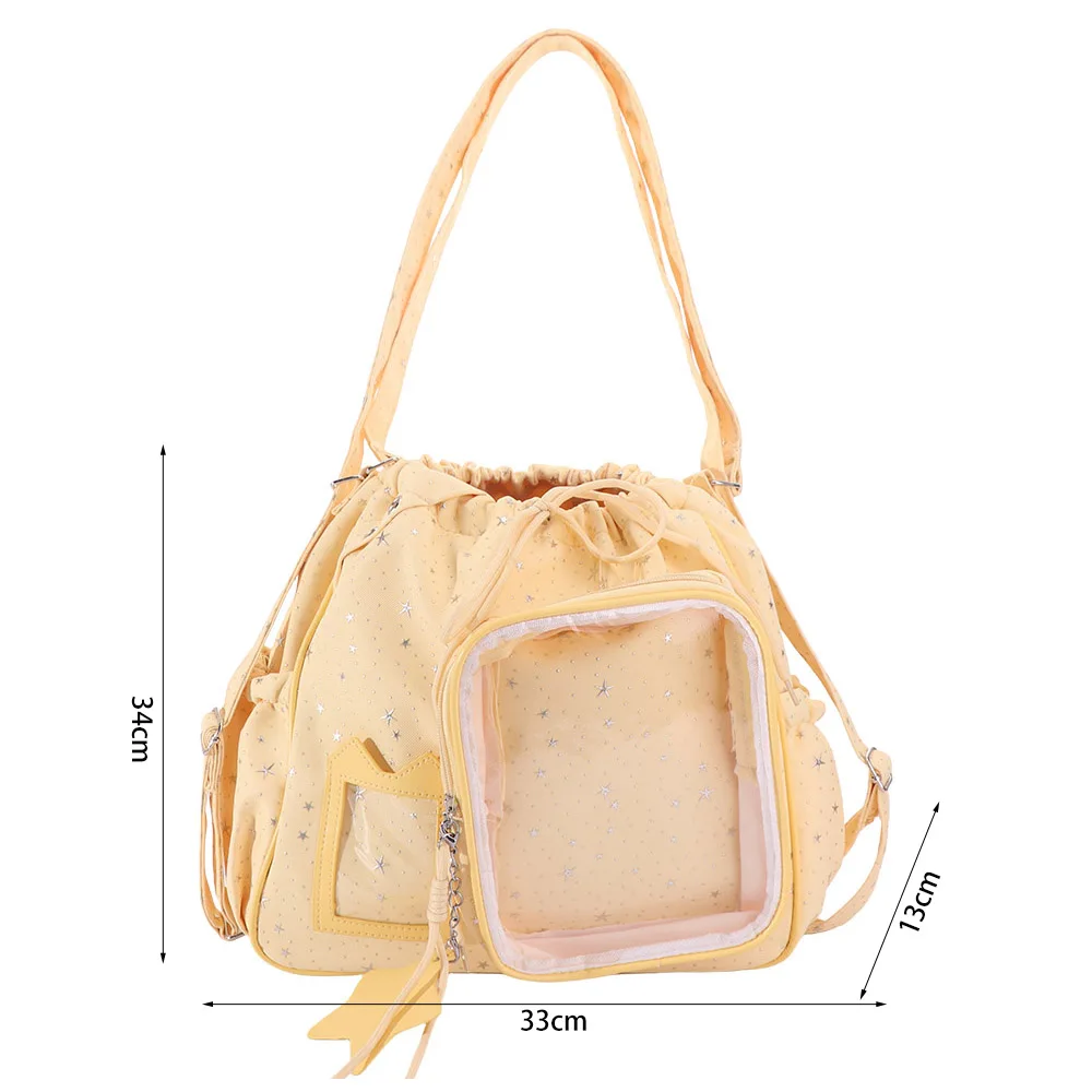 Shining Star Star Itabag Nylon Harajuku Ulzzang Ita Bag Y2K Idol Merchandise Storage PVC Transparent Shoulder Bag Fans Supplies