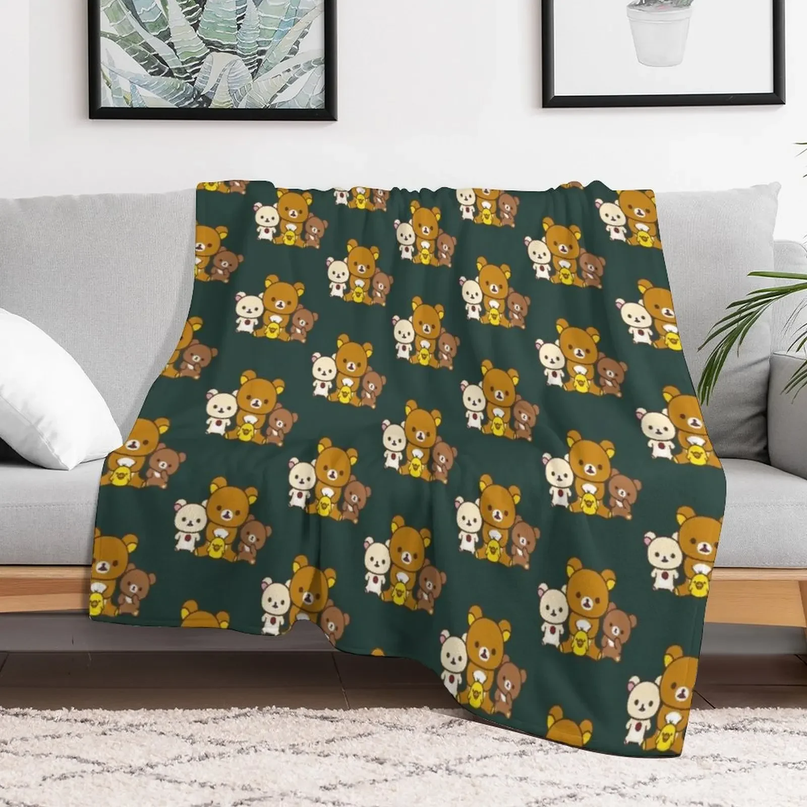 Rilakkuma Farm Throw Blanket Versatile Cozy Throw Blanket for All Occasions