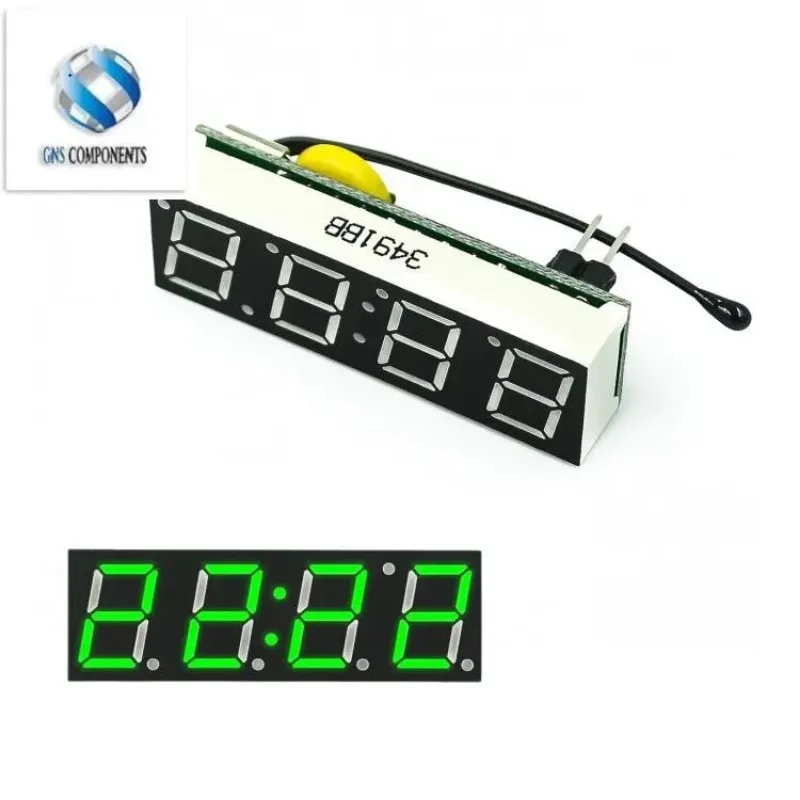 3 In 1 LED DS1302 RX8025T Digital Clock Temperature Voltage Module DIY Time/Thermometer/Voltmeter DC 5-30V