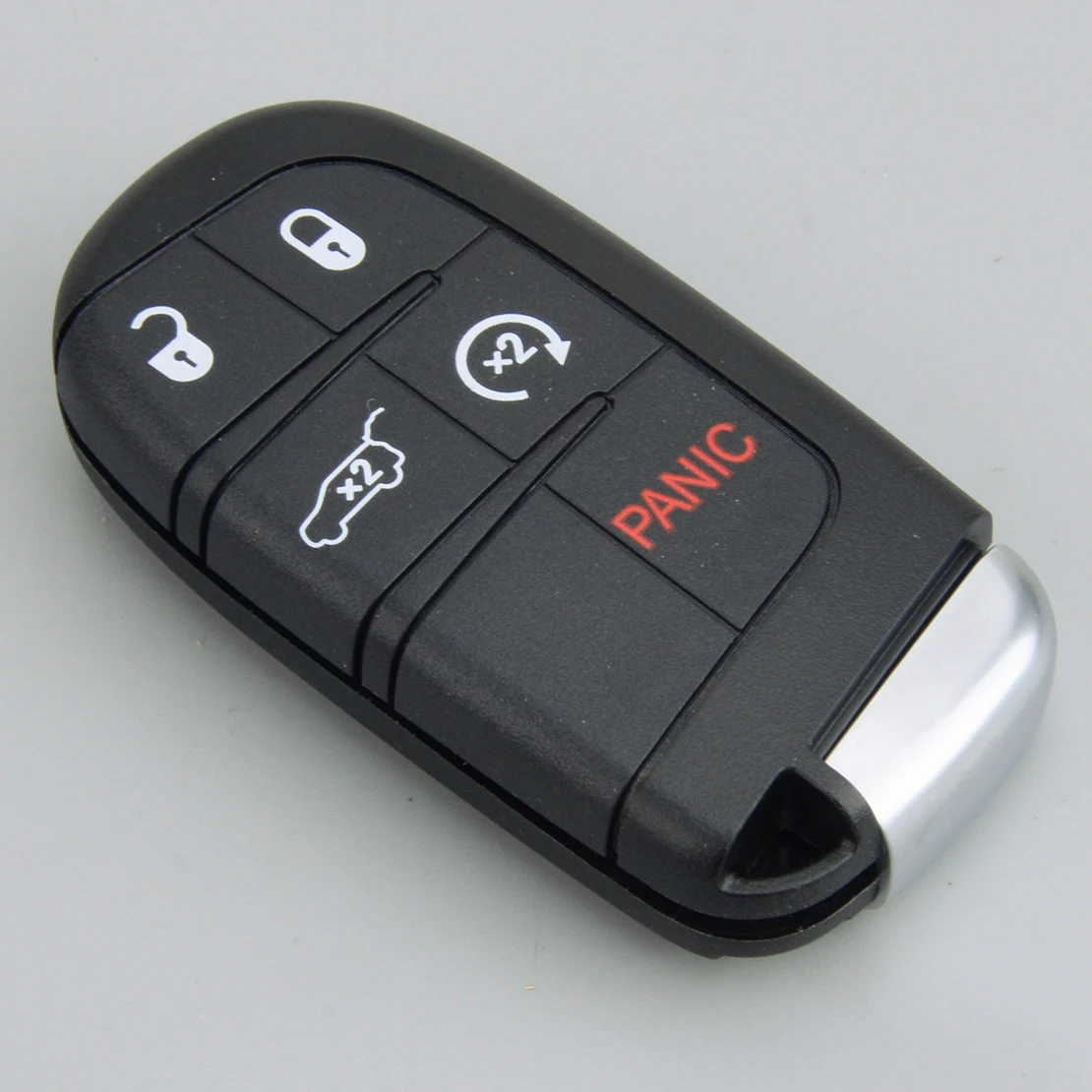 5 Buttons Remote Smart Keyless Key Fob Case Shell Fit for Jeep Grand Cherokee Chrysler 300 Dodge Charger 2014 2015-2018 Black