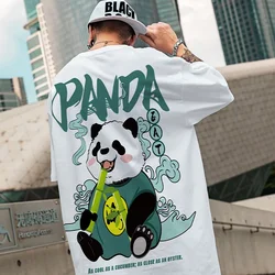 Kawaii Vintage Anime panda Print T Shirt Funny Men Summer Casual Short Sleeve Tshirts Male plus size Tops ropa y2k hombre Tees