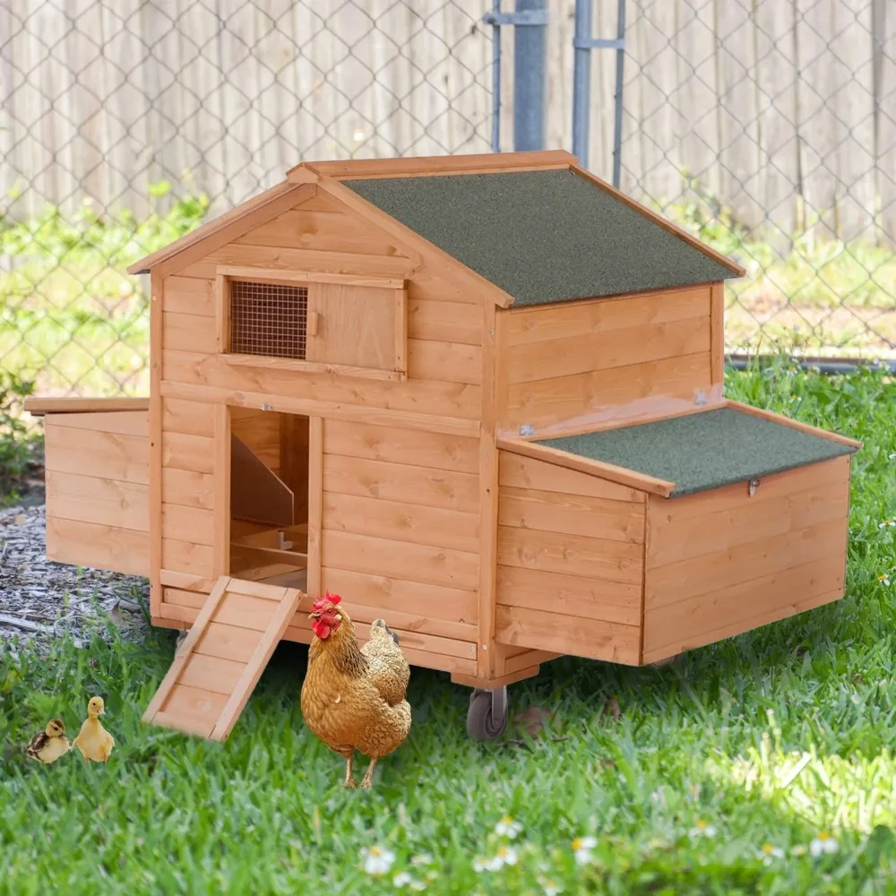 

Chicken Coop Hen House Poultry Hutch Pet Cage w/ Nesting Box Backyard