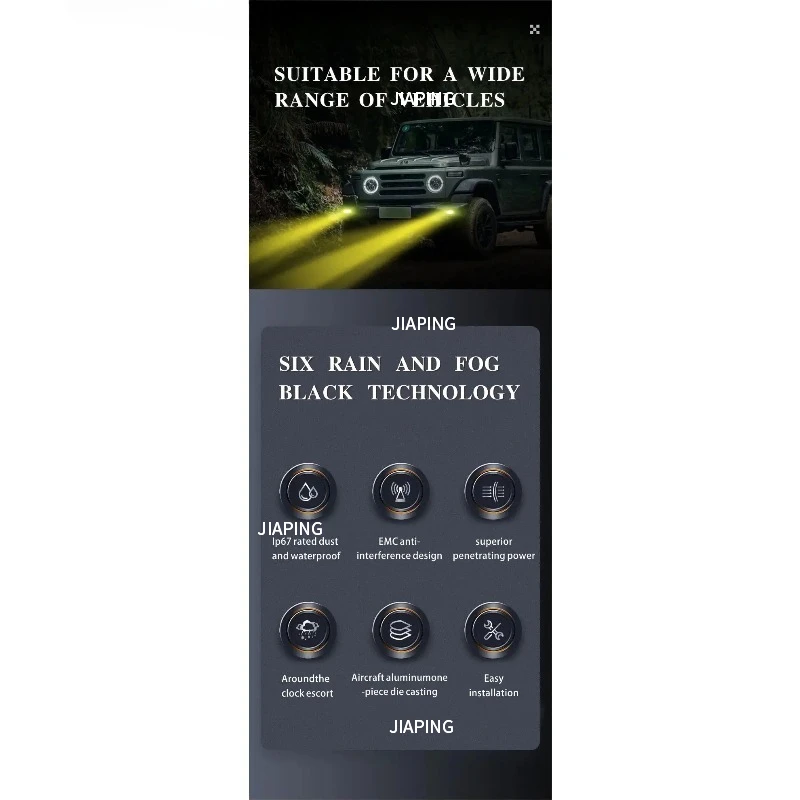 Suitable for   12v foco    Three lens 3LED spotlight