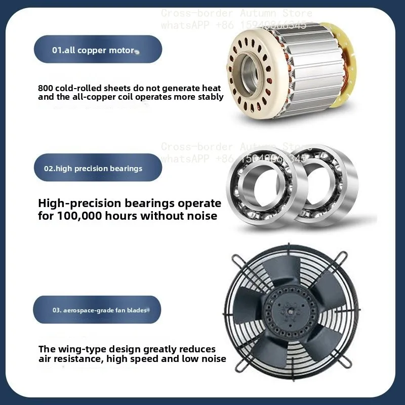 For Bell's external rotor screw 380v cooling fan Ultra-quiet cooling mesh fan Air energy fan blade