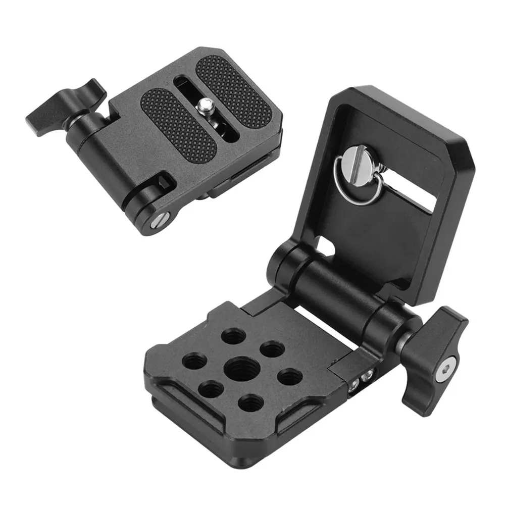 

Upgrade Folding Camera L Bracket Vertical Horizontal Switching Quick Release Plate for Canon Nikon Sony DSLR Monopod Stabilizer