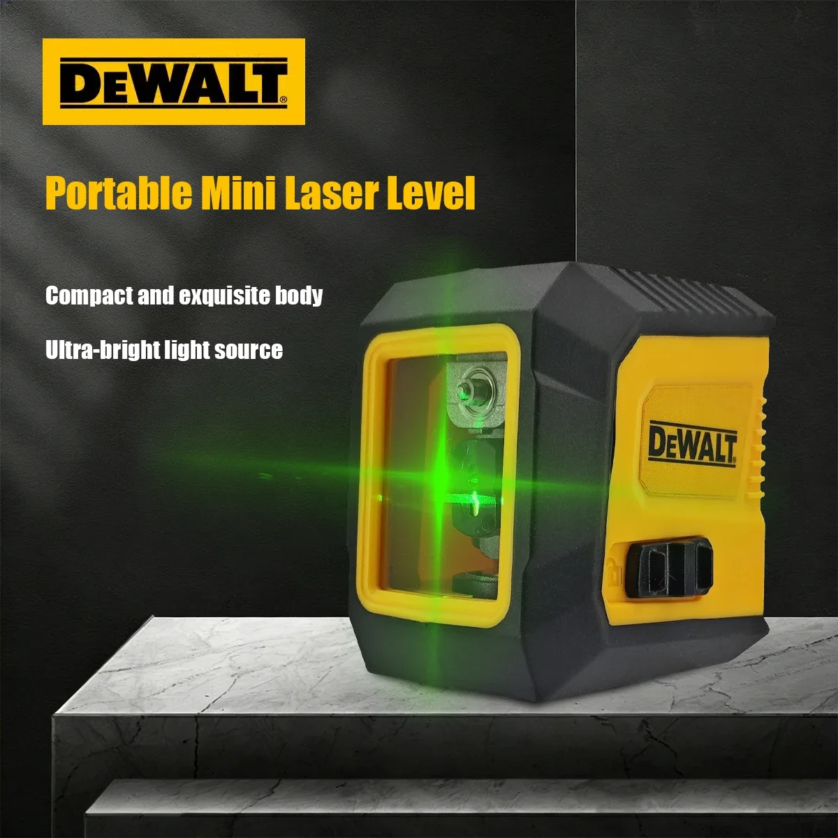 

Лазерный уровень DEWALT Mini Green с 2 лазерными линиями 360° ° Автоматический ручной инструмент для горизонтальных и вертикальных измерений высокой точности