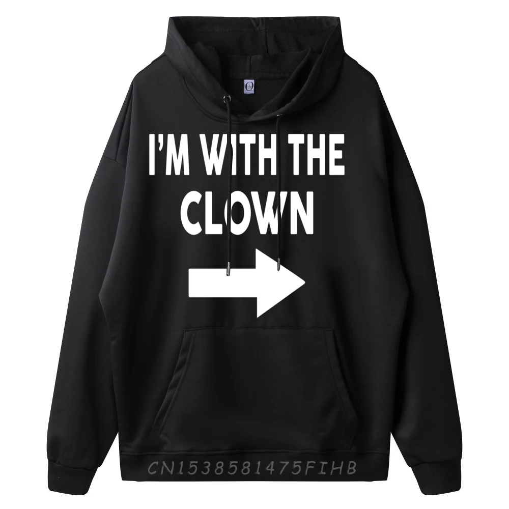 I m With The CLOWN Design Halloween Costume Oversized Hoodies Printed Hoodie Feminist