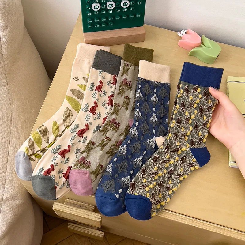 New cartoon women's socks sweet tube socks ins all-match cotton socks image 2