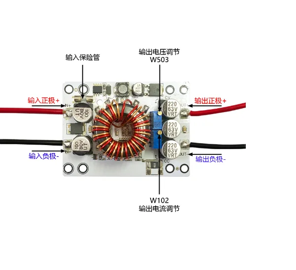 DC Step-Up/Step-Down Constant Voltage Constant Current Output Adjustable Charging LED Power Module 10-70V Input to 2.5-58V Outpu