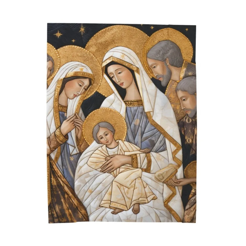

Christmas Gifts Religion Christian Festivals Carpet Throwing Christmas Decorative Carpet Christian Art Decoration Winter Warmth