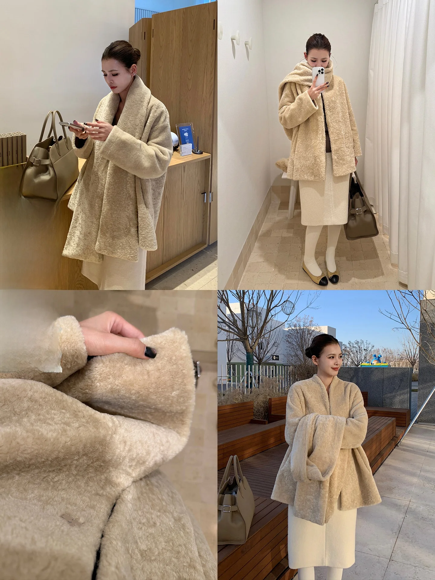 

Экологичное длинное пальто Xzichic с волнообразным узором, женская осенне-зимняя меховая куртка без воротника, роскошный стиль, полиэстер