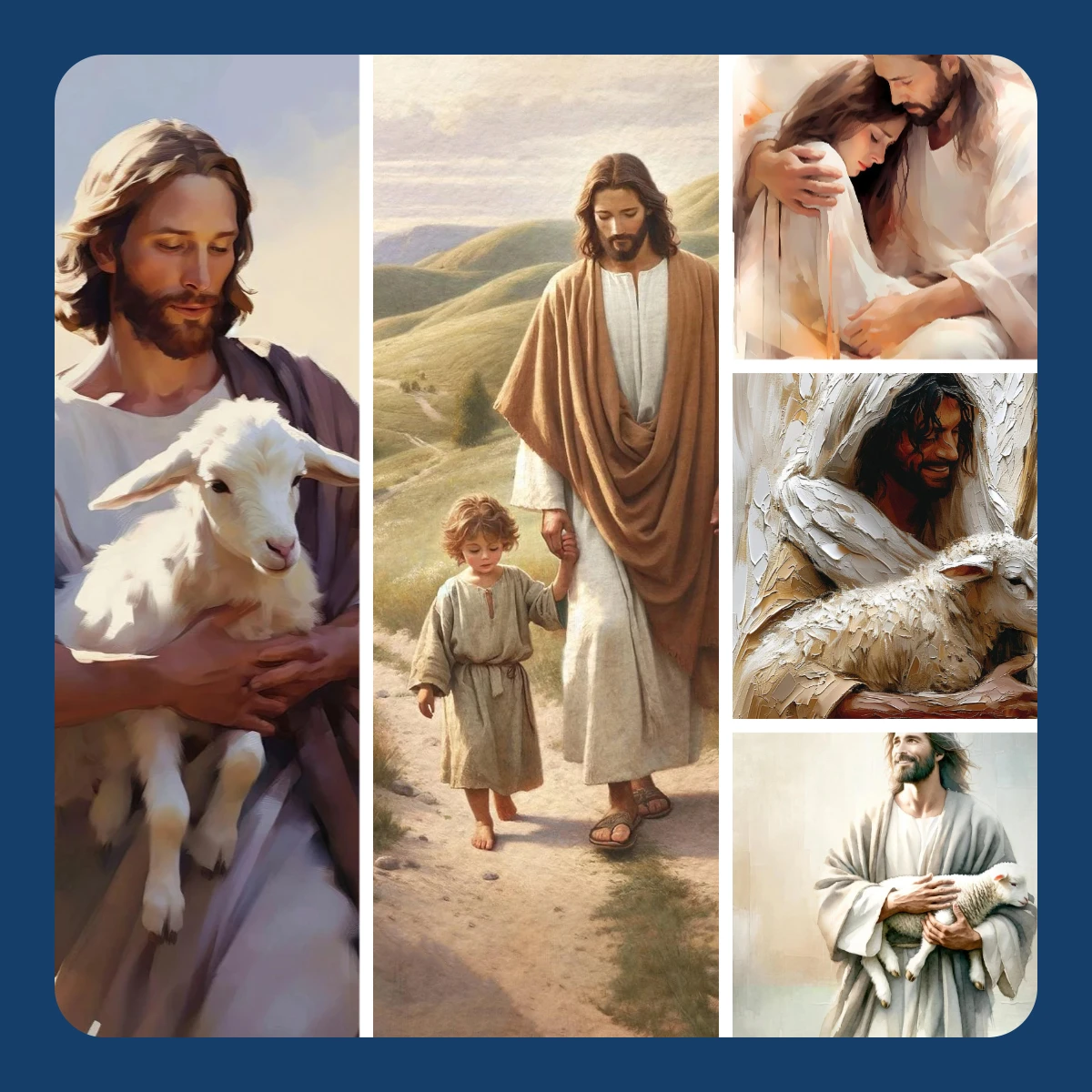 Retro Jesus Christ Divine Hand – Frameless Canvas Religious Portrait Wall Art for Lounge Bedroom Decor 2026