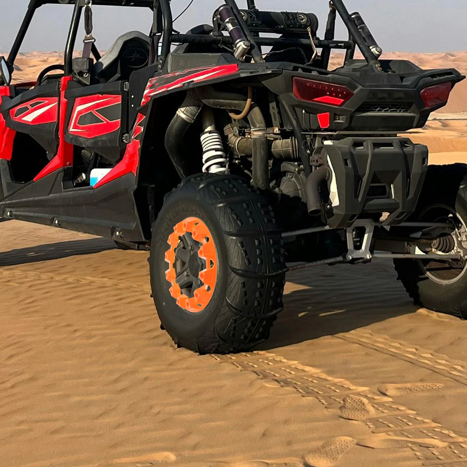 Copertura da 10 pollici per Atv Protezione per cerchioni in plastica Durevole Abbellimento per ruote Atv Decorazione per pneumatici fuoristrada Rivestimento per ruote per moto