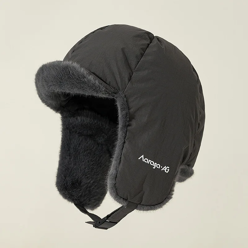 winter hats with earflaps thickened plush lining Ushanka trapper hat for women