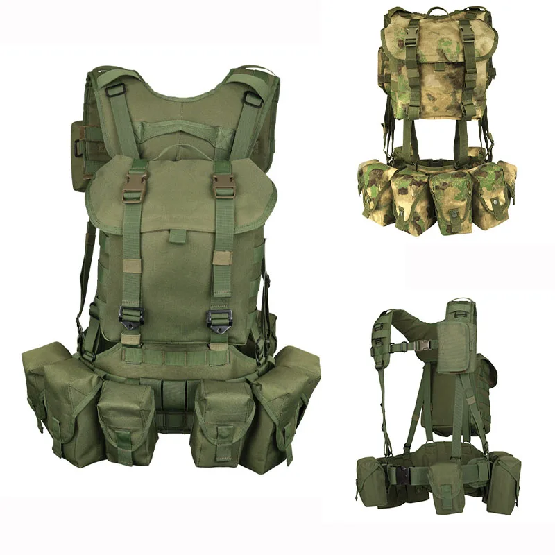 

Outdoor Hunting Tactical Military MOLLE Vest Combat Waist Shoulder Chest Ring Backpack Hiking Fishing Climbing Multi Pocket Pack