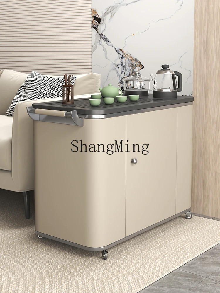 

CL Multifunctional Movable Tea Table Wujinshi Balcony Household Small Tea Cart Modern Simple Sofa