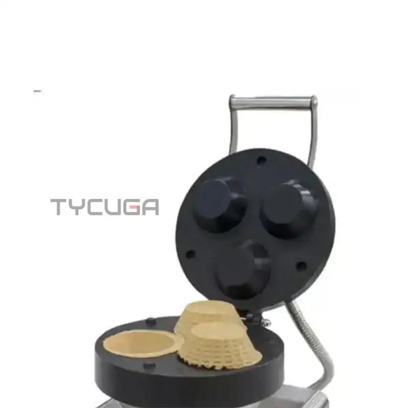 Máquina elétrica de waffle recheada, copo de sorvete, formato de sorvete, waffle, panqueca, aparelho comercial 110-240v
