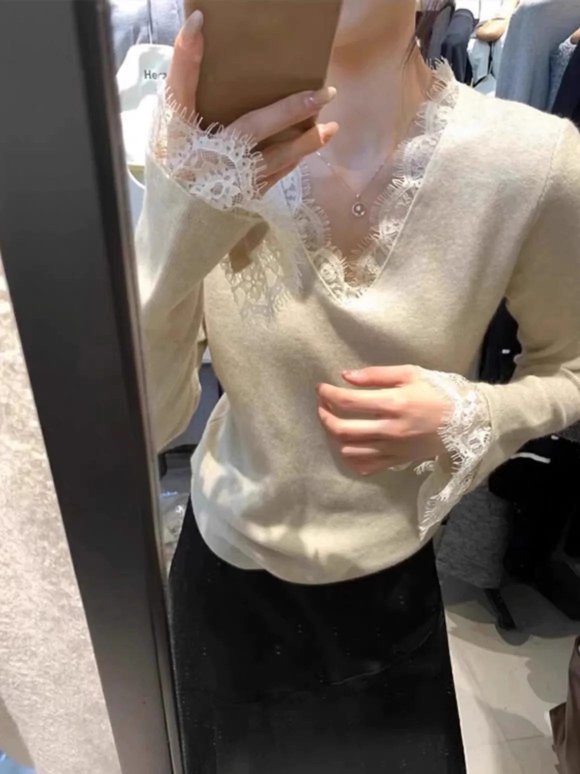 Swetry Bluzy Pulowery Damskie Kaszmir Damski Dzianina Dla Kobiet Metaliczne Ażurowe Koncert Festiwal Codzienne Zespół Rockowy Alternatywny Krój