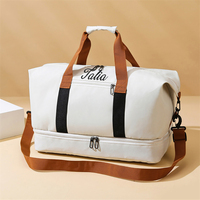 Travel Bag With Separate Dry And Wet Compartments, Sports Handbag, Custom Embroidery Carry-On Bag, Outdoor Luggage Storage Bag