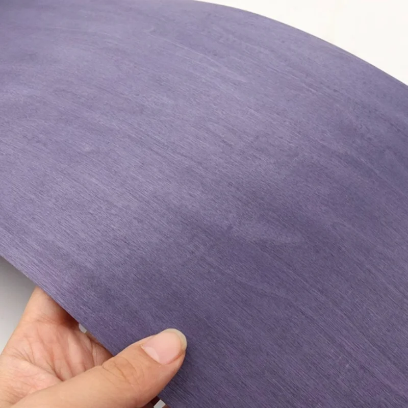 Dye blue-purple wood veneer Home Accessories sheet (without non-woven fabric)L:250cm*180*0.5MM