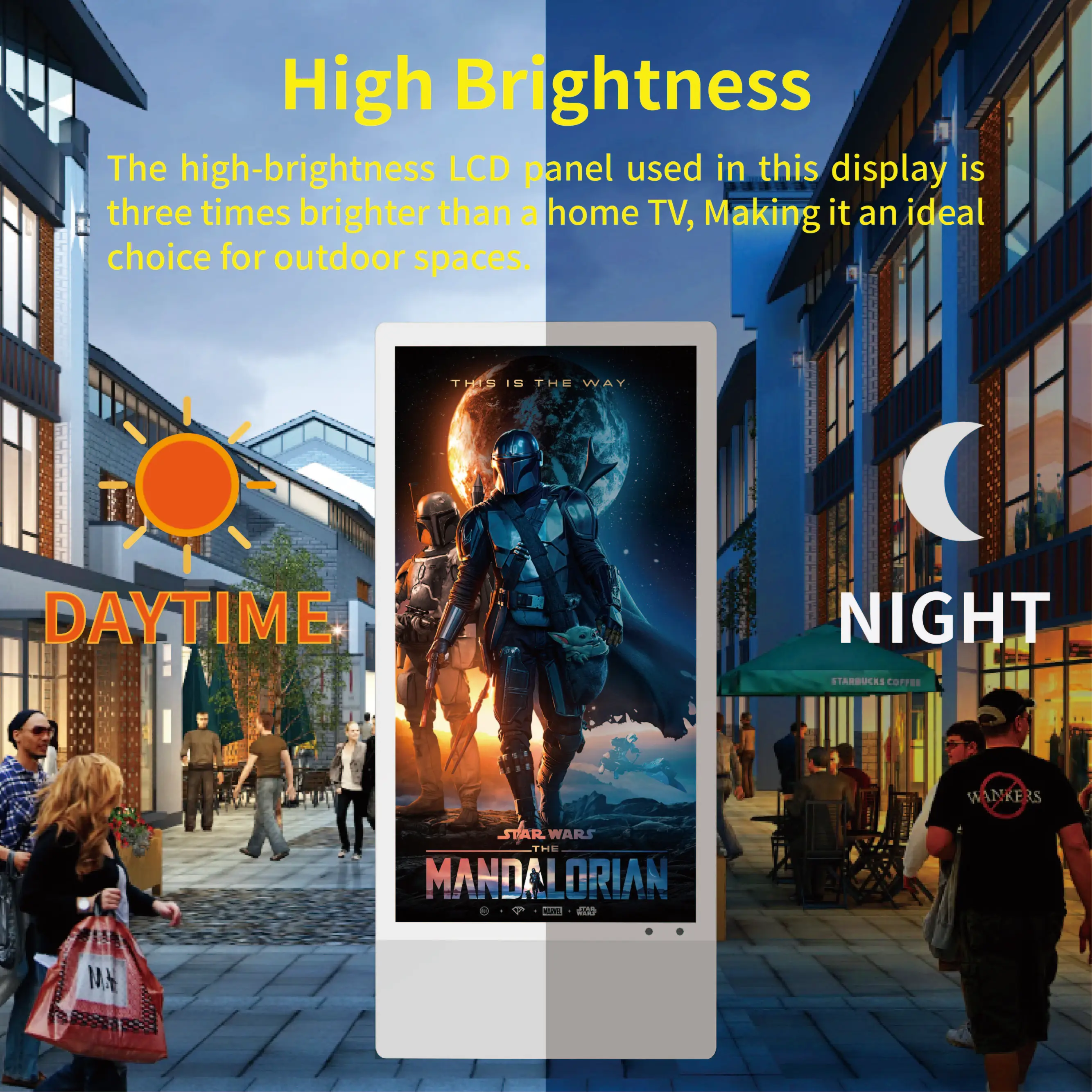 Waterproof 43 Inch Portable Battery Digital Signage and Displays LCD Advertising Player Advertising Display Screen Outdoor Kiosk