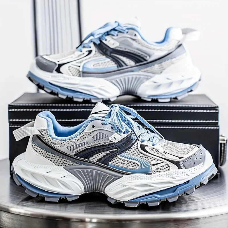 Atmungsaktive Herren-Sneaker mit dicker Sohle, Chunky-Style, Ah Gan Herrenschuhe, lässige, höhenverstellbare, beliebte Turnschuhe – Detail 10