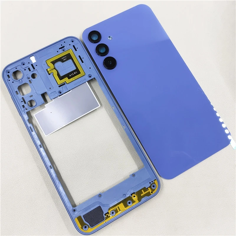 Full Housing for Samsung Galaxy A15 4G SM-A155F Middle Frame +Battery Back Cover Rear Door Cover with Camera Lens Replace