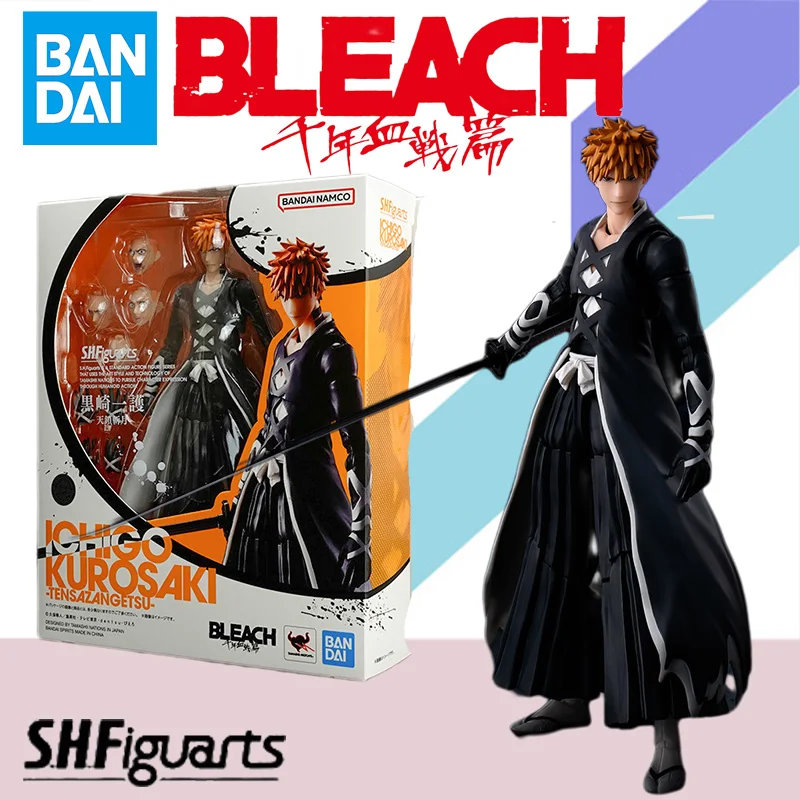 Bandai Original S.H.Figuarts BLEACH:Thousand-Year Blood War Kurosaki Ichigo TENSAZANGETSU Anime Action Figure Finished Model Kit