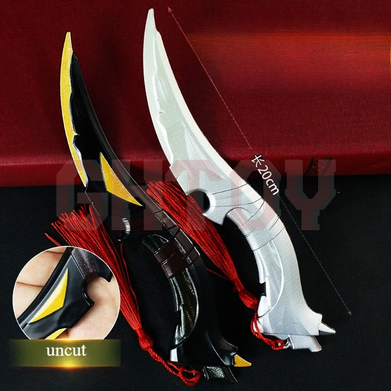 

20cm/7.87in Valorant Game Peripheral Night Dagger Alloy Metal Weapon Model Uncut Equipment Props Ornaments Collections Desktops