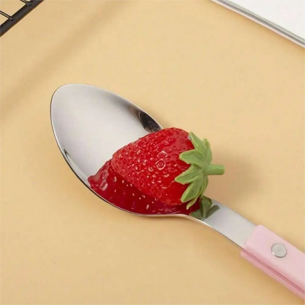 1 piece pink nail Western tableware stainless steel Nordic style spoon high appearance level Western knife, fork and spoon