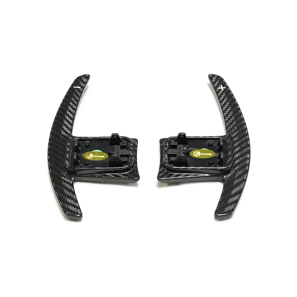 

Real Carbon Fiber Steering Wheel Shift Paddle Replacement With White "+-" for BMW G Series All Models G20 G30 G11 G01 G02 G05