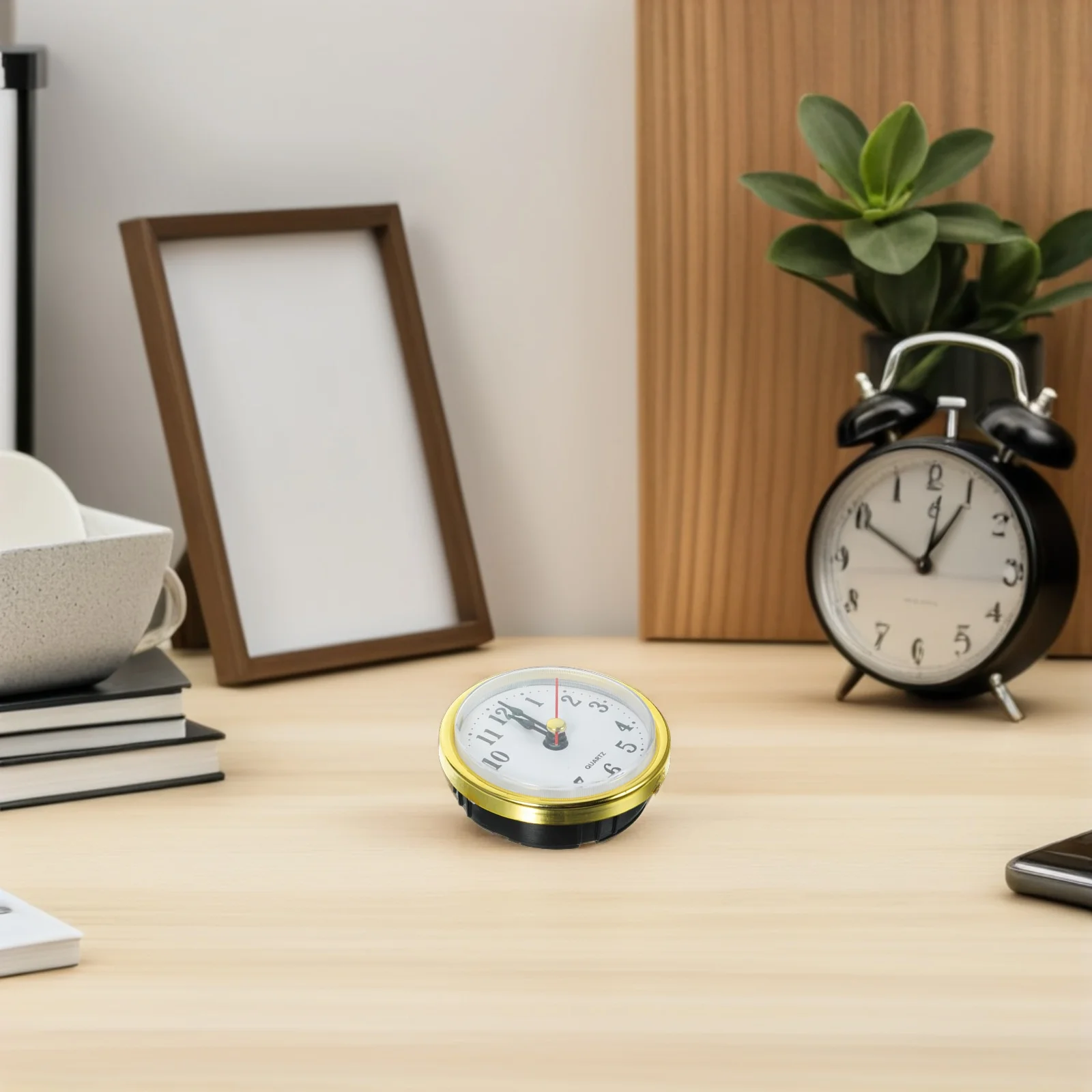 

4Pcs 65mm Quartz Clock Mechanism Insert Minimalist Round Inlaid Head for DIY Home Decor Silent Precision Clock Insert