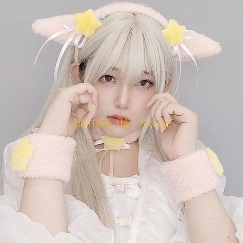 49mf Cosplay Hairhoop Festival cabelos orelha Festival cabeça Lolitastyle Costom Acessórios Girl feminina