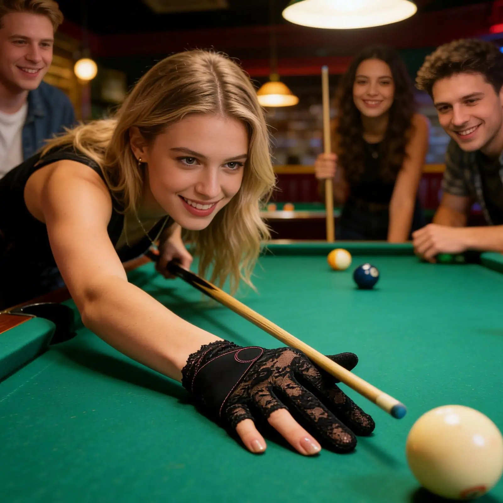 

Бильярдная перчатка для левой руки, женская, на шнуровке, для домашнего использования, турниров, тренировок на открытом воздухе и соревнований