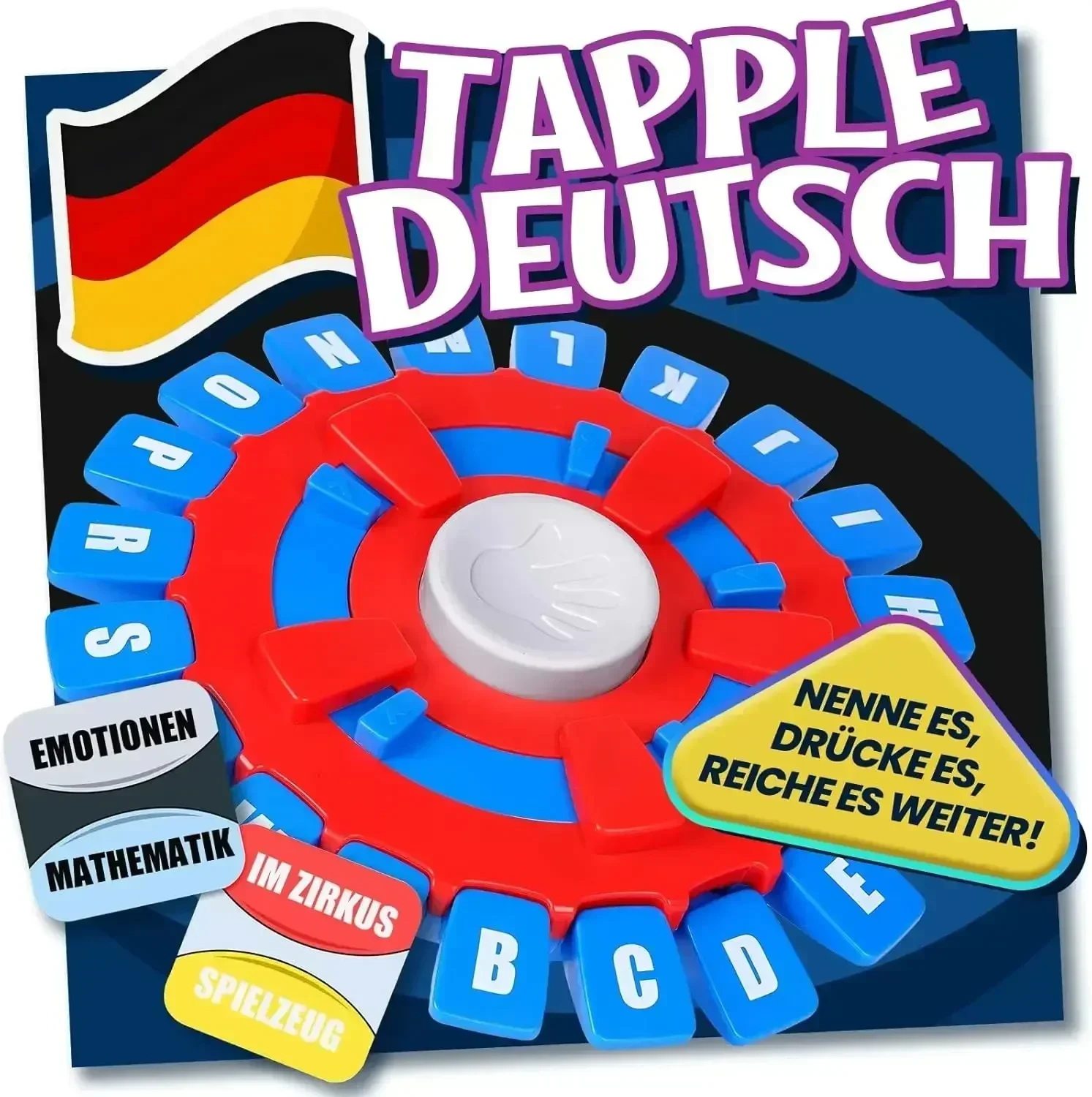 2024New German Tapple Game Think Words Game German Board Games Christmas Eve Gift for Adults Children Letter Game Deutsch