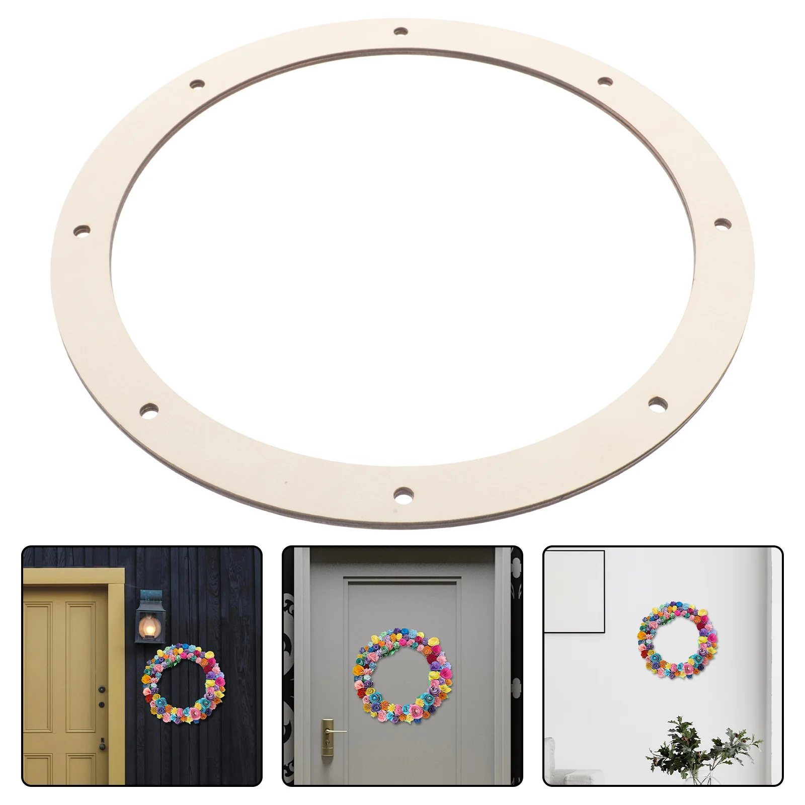 

Unfinished Wood Wreath Rings 12 Inch Craft Frames for DIY Floral Ring Home Holiday Christmas Decor Wire Wreath Frame