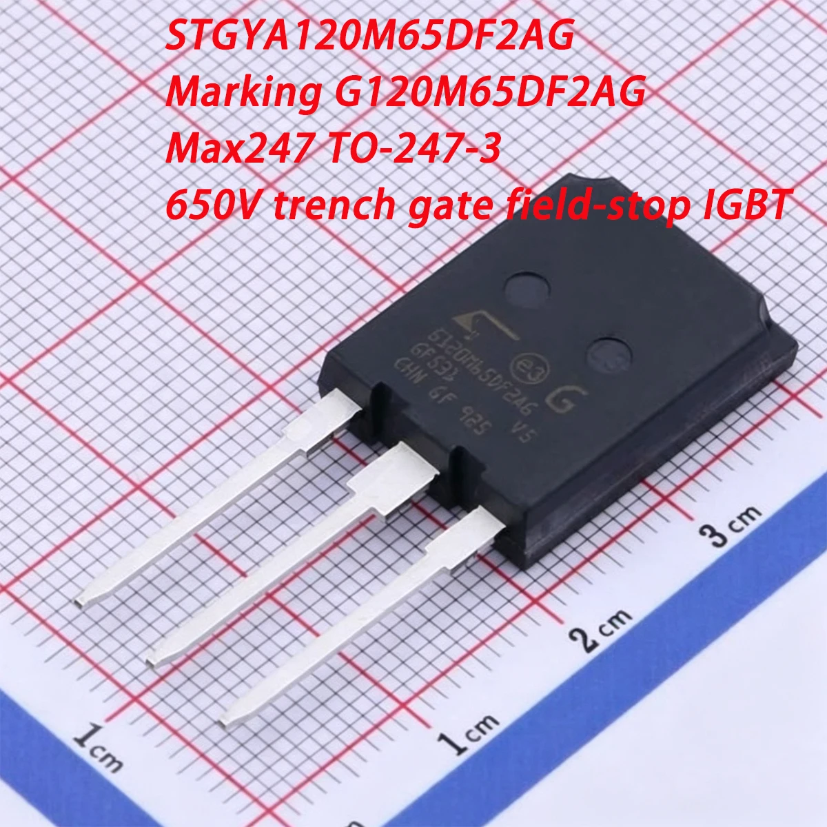 1PCS STGYA120M65DF2AG Marking G120M65DF2AG Max247 TO-247-3 650V 120A 160A 360A 625W UPS PFC NEW Original FS IGBT Transistor