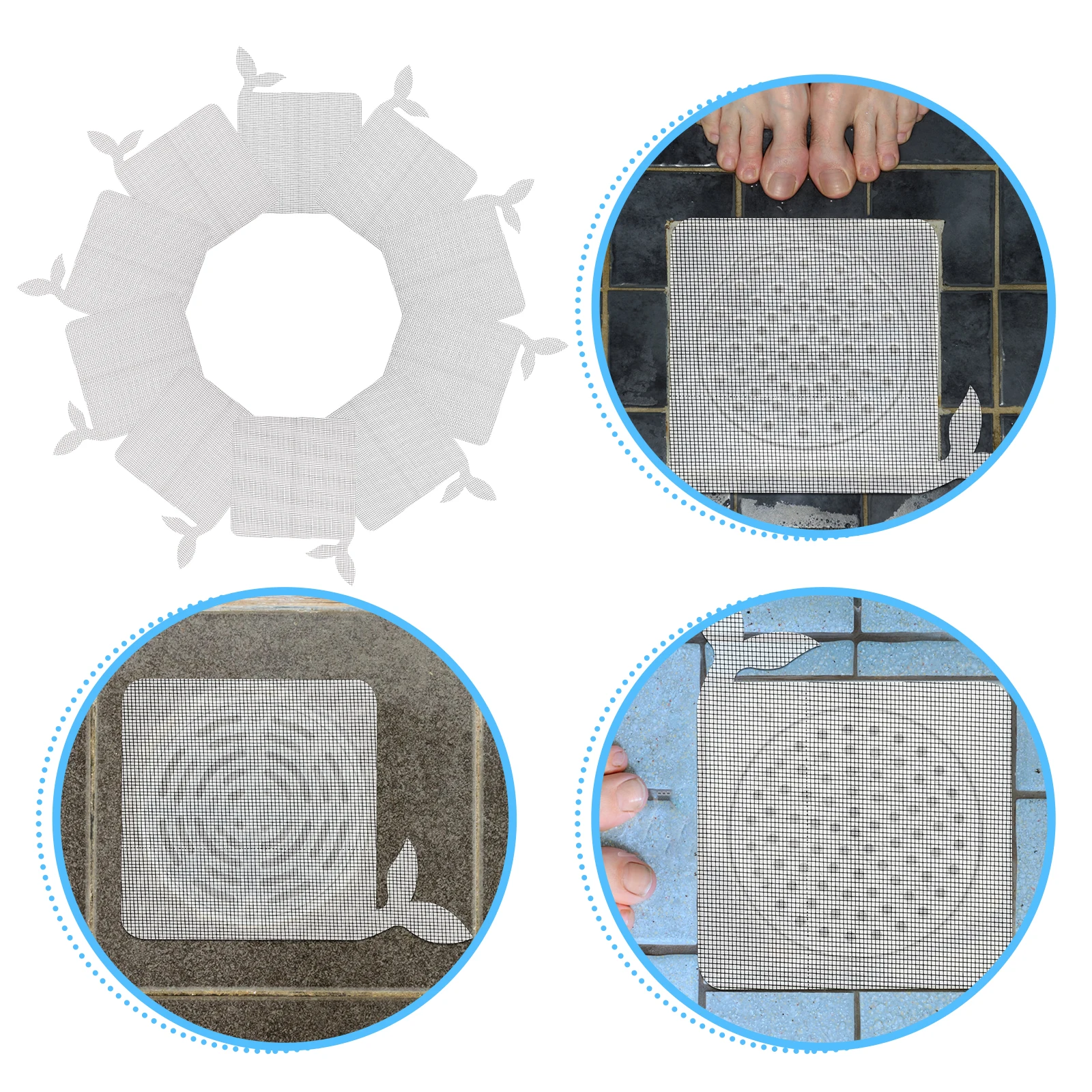 

10 Pcs Disposable Shower Drain Hair Catcher Floor Sticker Bathroom Supplies Sink Strainer Anti Block Filtering Stickers Hair