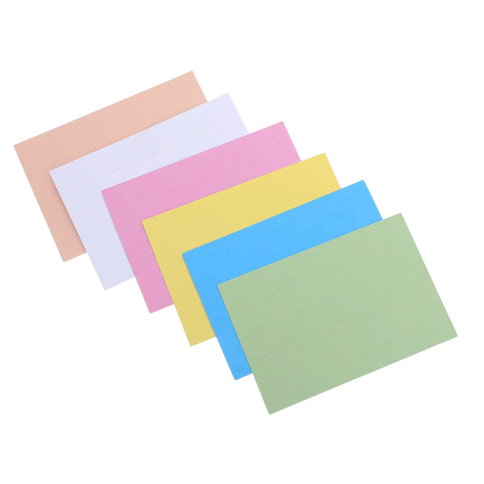 

6 листов цветных этикеток для подвесных папок, пустые, для заполнения, из плотной бумаги, для офисных документов