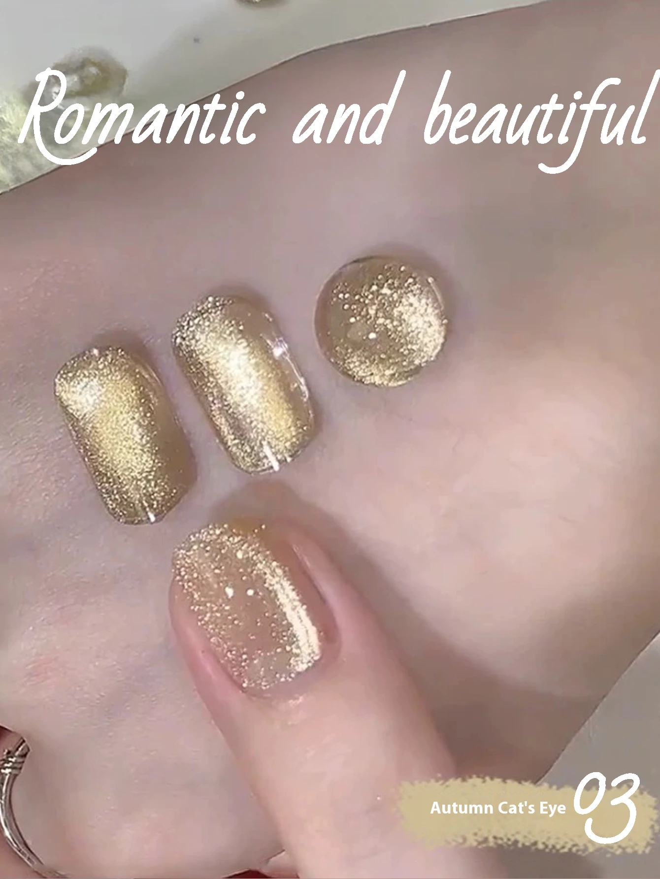 MN 1-4szt 12ML Golden Winter Cat Eye Gel Nail Polish 2025 New Style Flash Nail Polish Bead Cat Magnetic Gel Polish Gold Nails