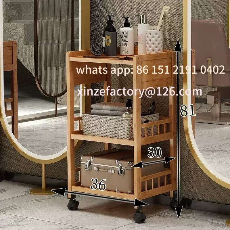 عربة أدوات صالون الحلاقة القابلة للتخصيص، عربة صالون تجميل لتصفيف الشعر، تخزين للمعدات الاحترافية