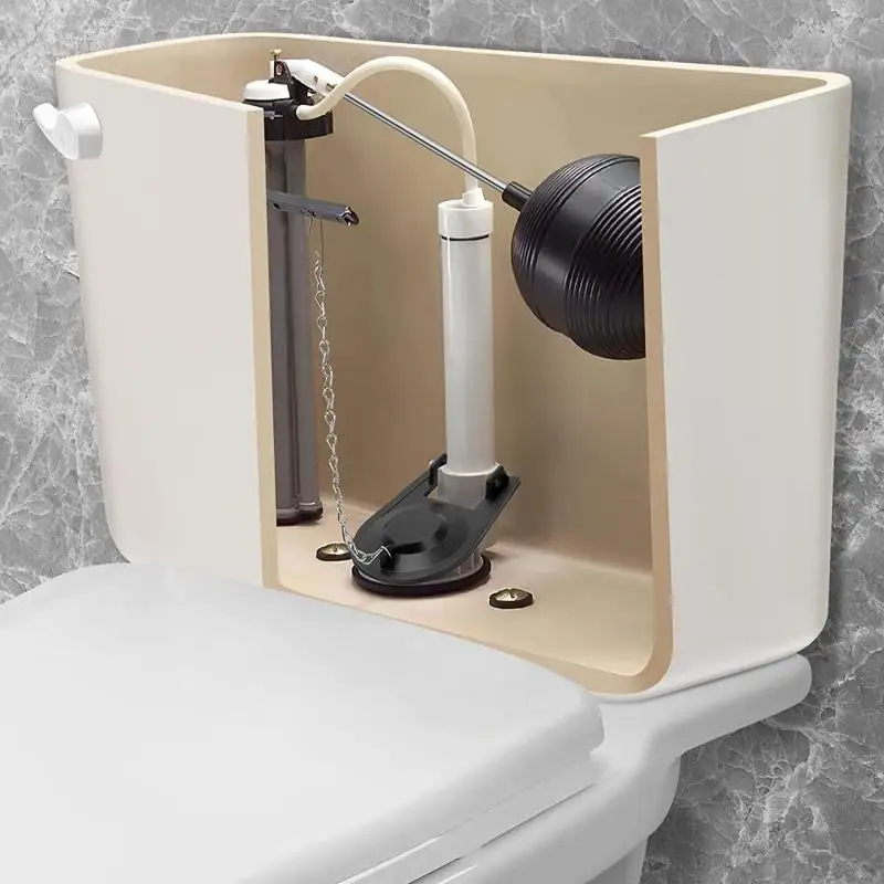 LXAF Toilettenablauf für Ventilspülung, Ersatz-Gummiklappe, Badezimmer, universelle Toilettenklappendichtung, verstellbar für – Detail 3