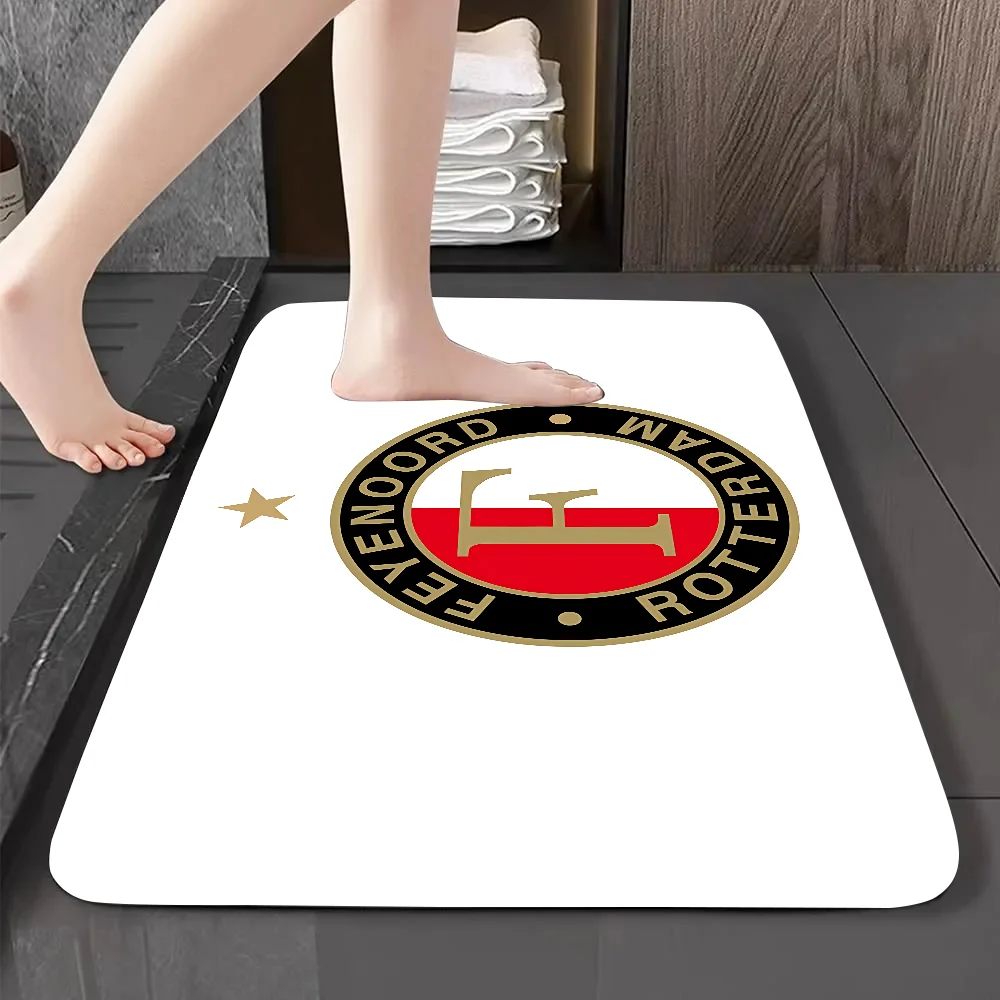 F-Feyenoord Floor Mat Graphic Printed Flannel Doormats For Bathroom Kitchen Entrance Carpet Home Decor